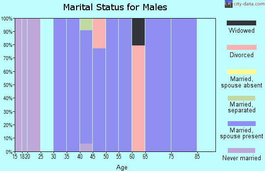 Zip code 02812 marital status for males
