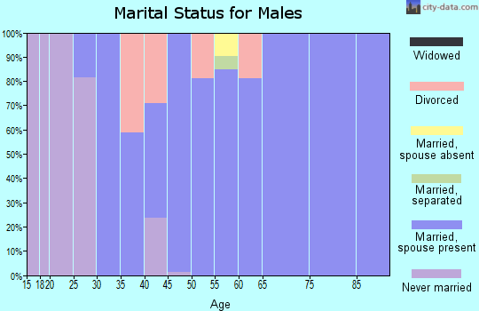 Zip code 02831 marital status for males