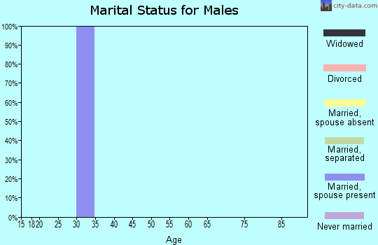 Zip code 02836 marital status for males