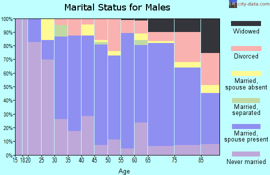 Zip code 02842 marital status for males