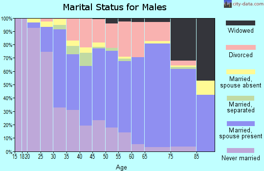 Zip code 02861 marital status for males