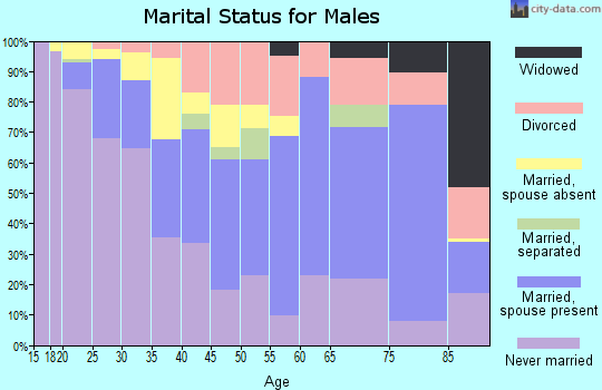 Zip code 02863 marital status for males