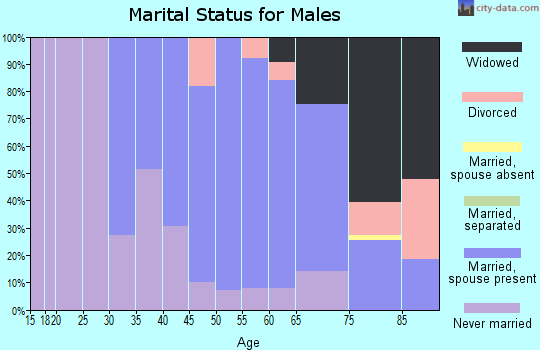 Zip code 02892 marital status for males