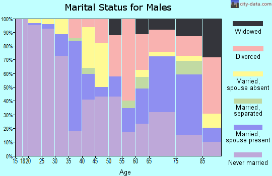 Zip code 02903 marital status for males