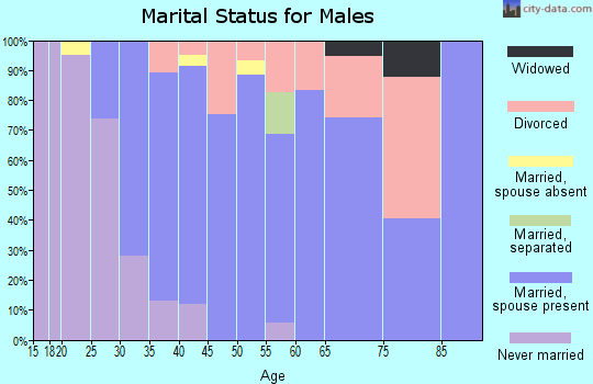 Zip code 03036 marital status for males