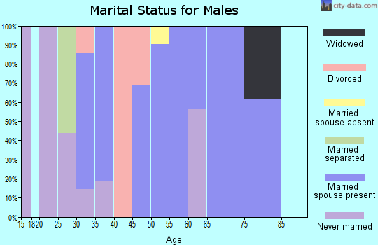 Zip code 03218 marital status for males