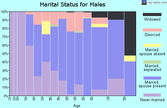 Zip code 03222 marital status for males