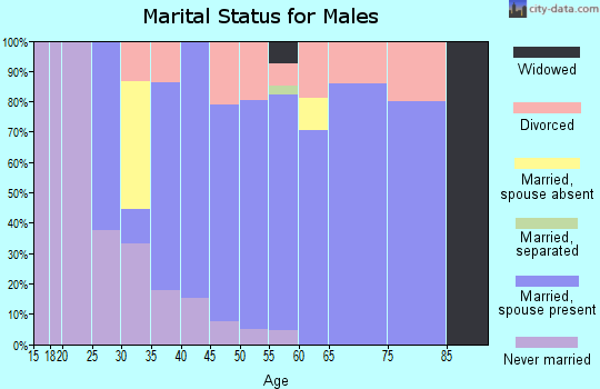 Zip code 03224 marital status for males