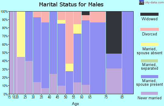 Zip code 03225 marital status for males