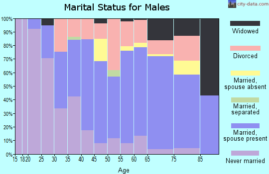 Zip code 03235 marital status for males