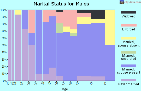 Zip code 03253 marital status for males