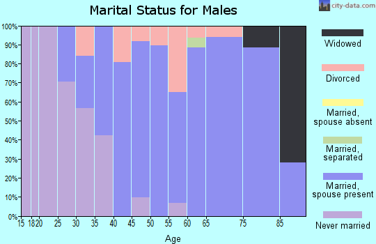 Zip code 03254 marital status for males