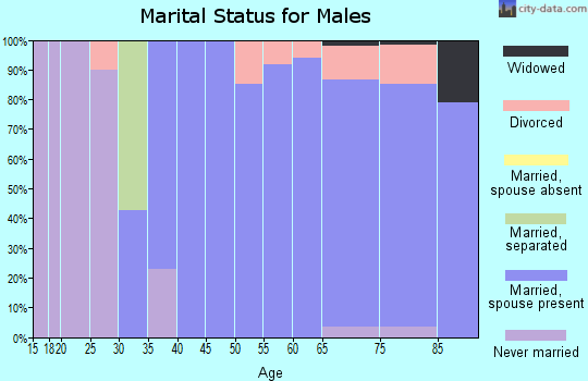Zip code 03257 marital status for males