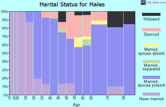 Zip code 03269 marital status for males