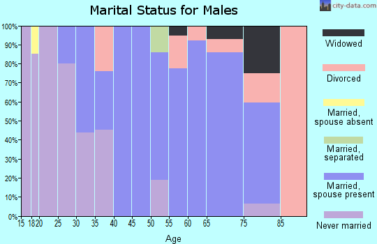 Zip code 03287 marital status for males
