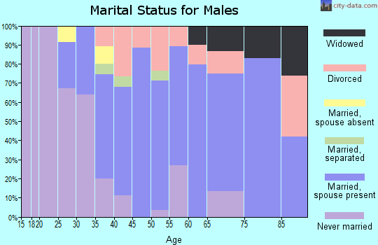 Zip code 03440 marital status for males