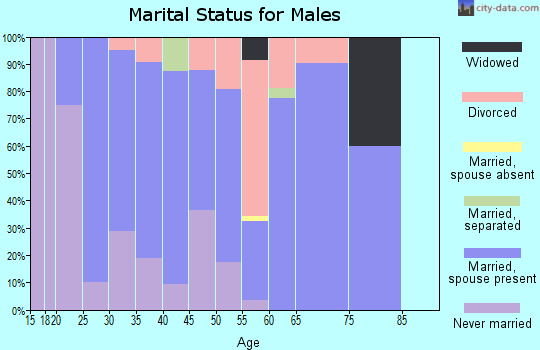 Zip code 03442 marital status for males