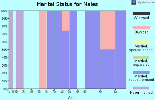 Zip code 03443 marital status for males
