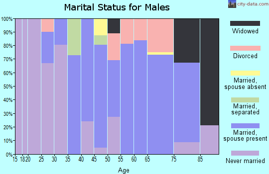 Zip code 03452 marital status for males