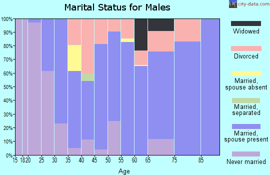 Zip code 03461 marital status for males