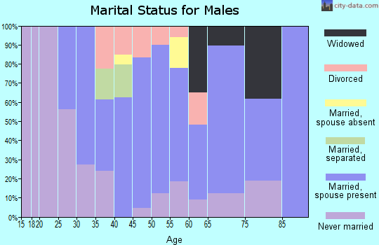 Zip code 03465 marital status for males