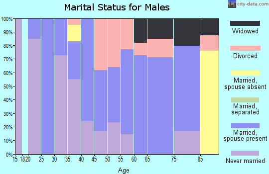 Zip code 03561 marital status for males