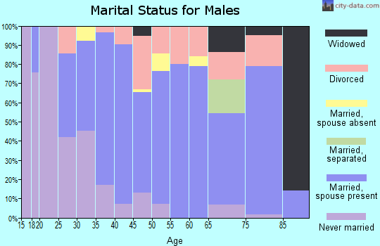 Zip code 03582 marital status for males