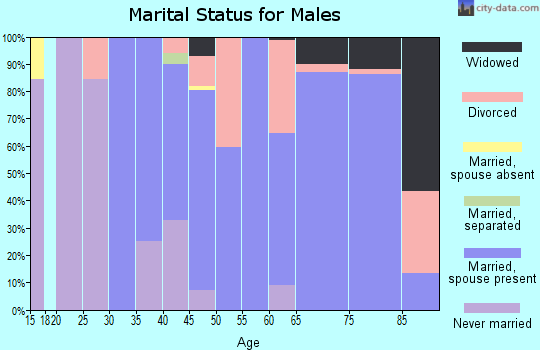 Zip code 03592 marital status for males