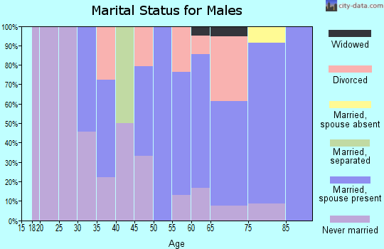 Zip code 03752 marital status for males