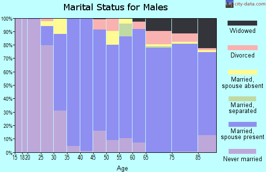 Zip code 03755 marital status for males