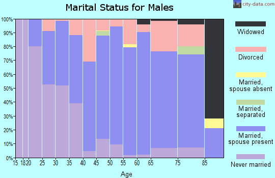 Zip code 04412 marital status for males