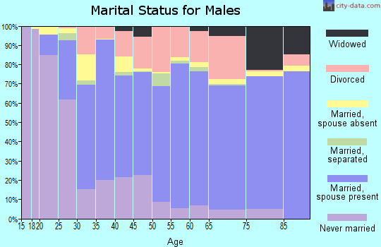 Zip code 04605 marital status for males