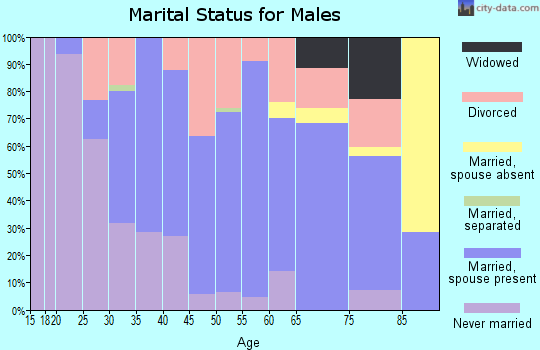 Zip code 04634 marital status for males