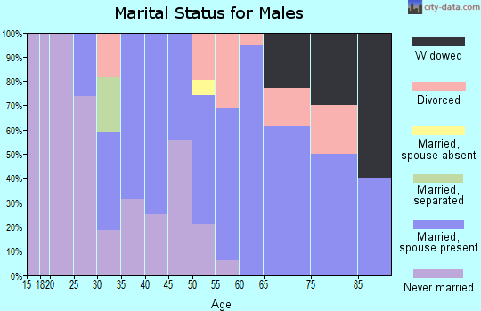Zip code 04664 marital status for males