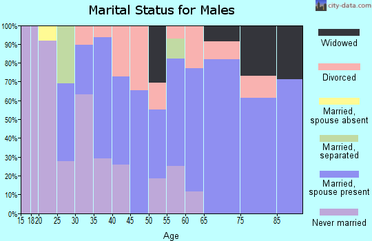 Zip code 04680 marital status for males