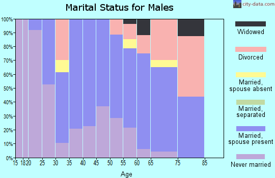 Zip code 04983 marital status for males