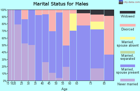 Zip code 05033 marital status for males