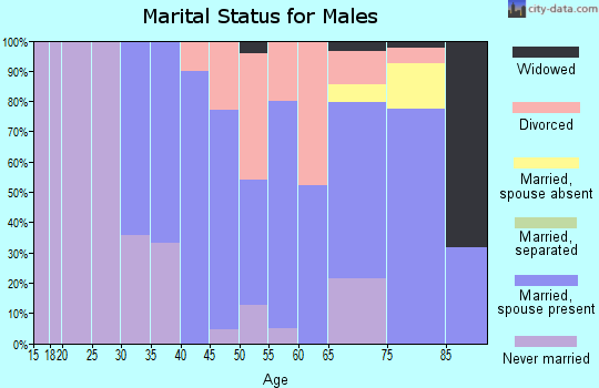 Zip code 05045 marital status for males