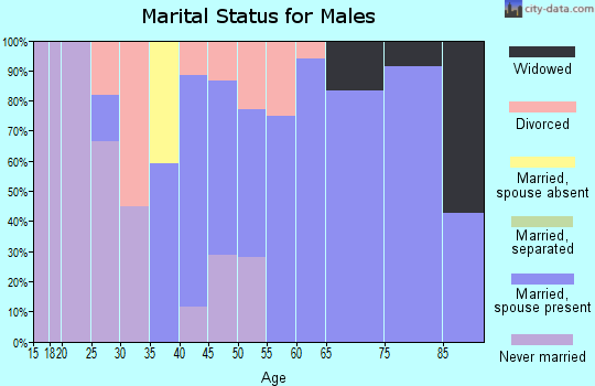 Zip code 05048 marital status for males