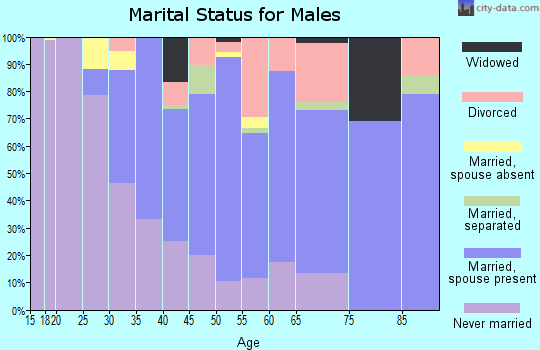 Zip code 05346 marital status for males