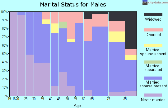 Zip code 05403 marital status for males