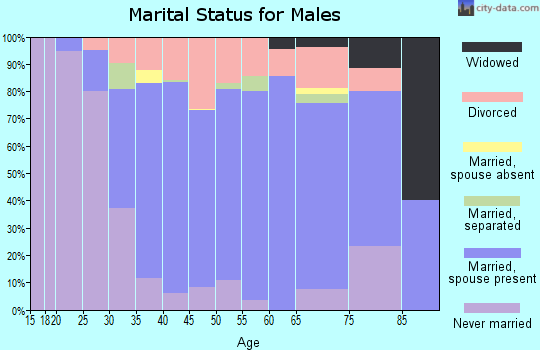Zip code 05468 marital status for males