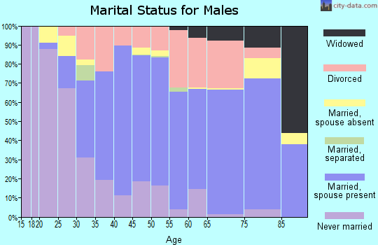 Zip code 05641 marital status for males