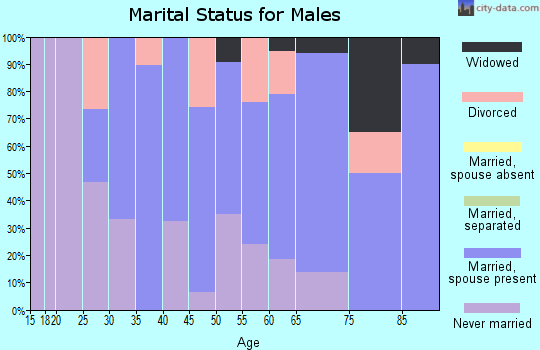 Zip code 05647 marital status for males
