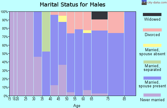 Zip code 05660 marital status for males