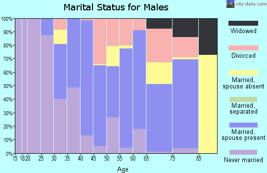 Zip code 05661 marital status for males