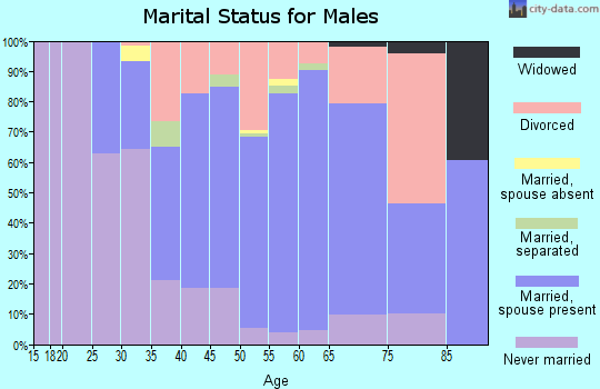 Zip code 05676 marital status for males