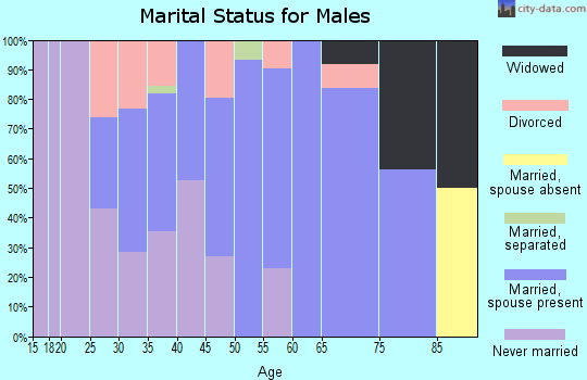 Zip code 05679 marital status for males