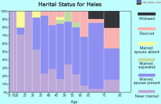 Zip code 05680 marital status for males