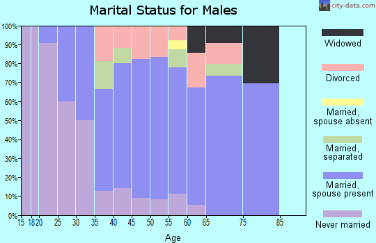 Zip code 05682 marital status for males